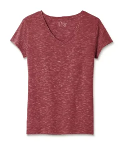 Women'S Soft Lightweight Marled V-Neck T-Shirt