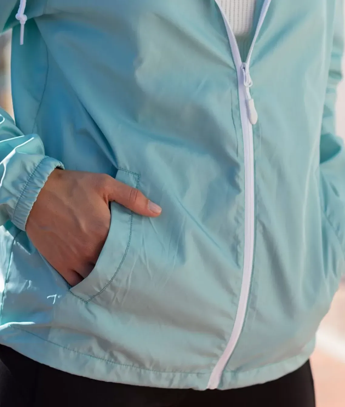 Women'S Soft Lightweight Oversized Full-Zip Windbreaker Jacket