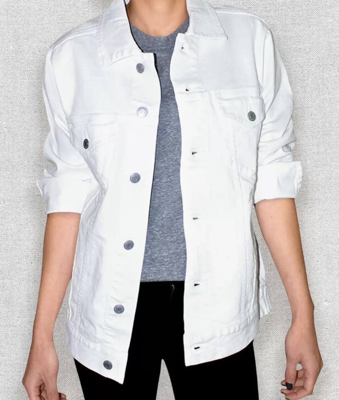 Women'S Soft Oversized Vintage Denim Jacket