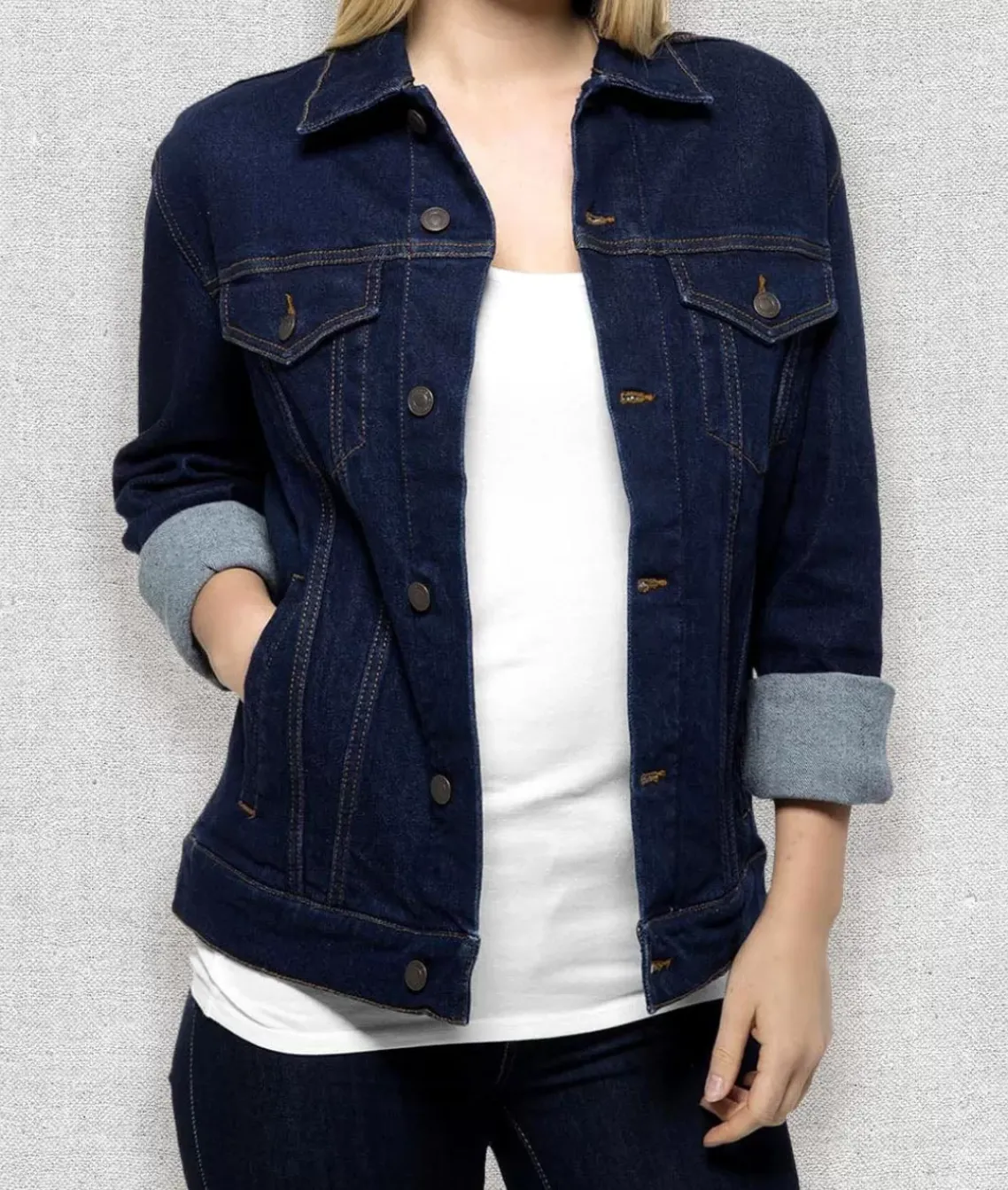 Women'S Soft Oversized Vintage Denim Jacket