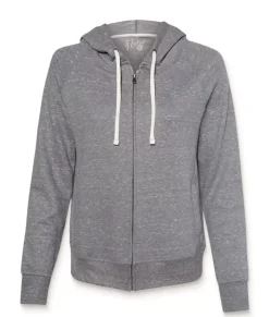 Women'S Soft Snow Heather French Terry Full-Zip Hoodie